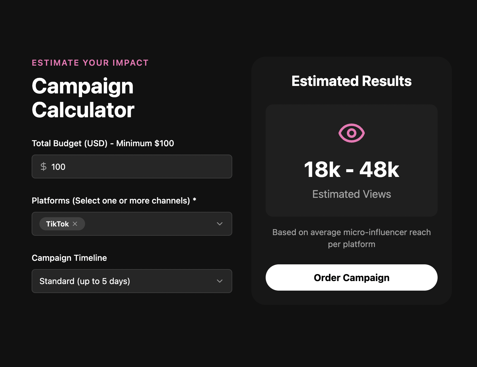 Campaign calculator